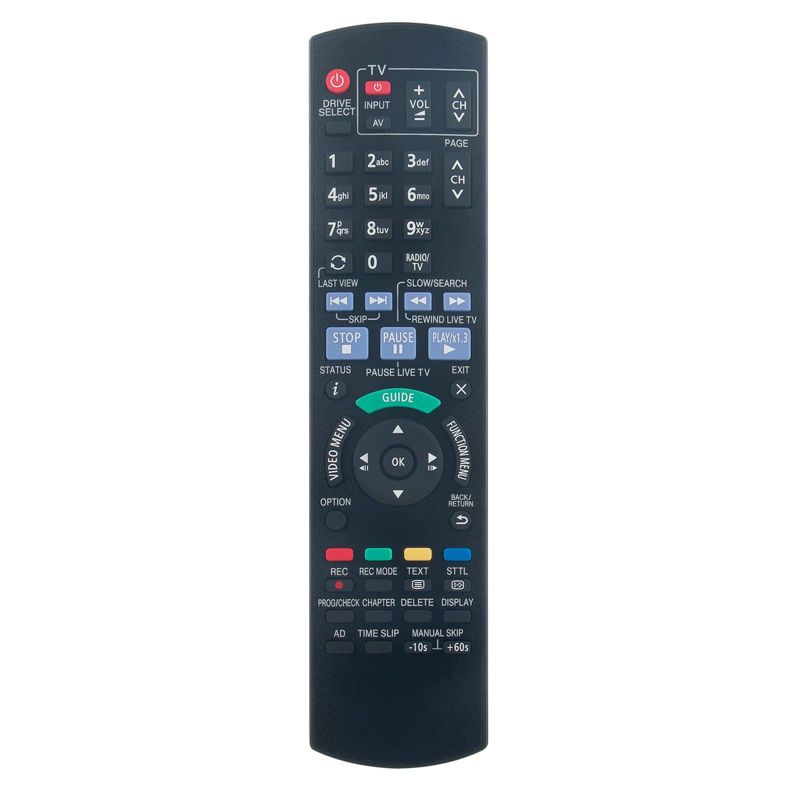 VINABTY N2QAYB001059 Remote Control Replaced Fit For Panasonic DVD Recorder DVD Player DMR-EX97EB DMR-EX97EB-K DMREX97EBK DMREX97EB
