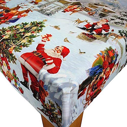 Karina Home Christmas Scene 1 PVC Vinyl Oilcloth Tablecloth (250cm x 140cm)