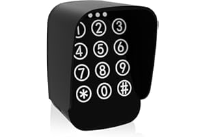 JUJIANG TKM-01 Touch Panel Wireless Gate Keypad with Outdoor Keypad Cover Digital Code Entry Access Control Keypad for Automatic Swing Sliding Gate Opener Garage Door Opener Remote Operator Accessory