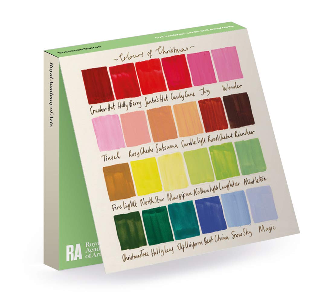 Royal Academy Susannah Garrod Colours of Christmas Pack of 10 Christmas Cards (15 x 15 cm)