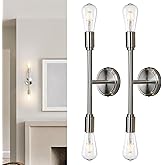Phansthy Wall Sconces Set of Two, Modern Sconces Wall Lighting Fixtures, 2-Light Bathroom Light Over Mirror, Indoor Ceiling L