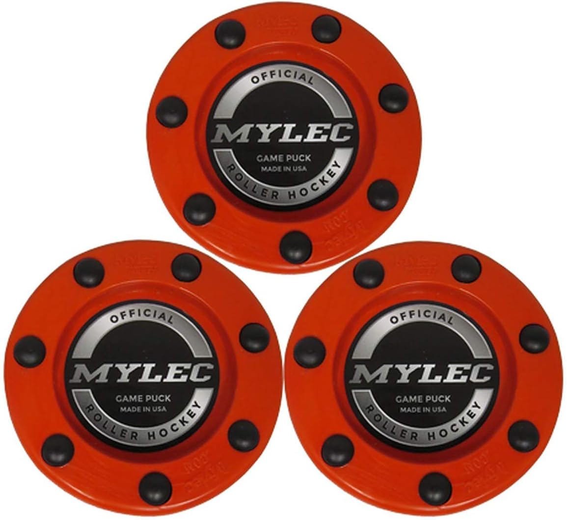 Mylec Official Roller Hockey Game Puck, Orange, (Pack of 3) : Sports & Outdoors