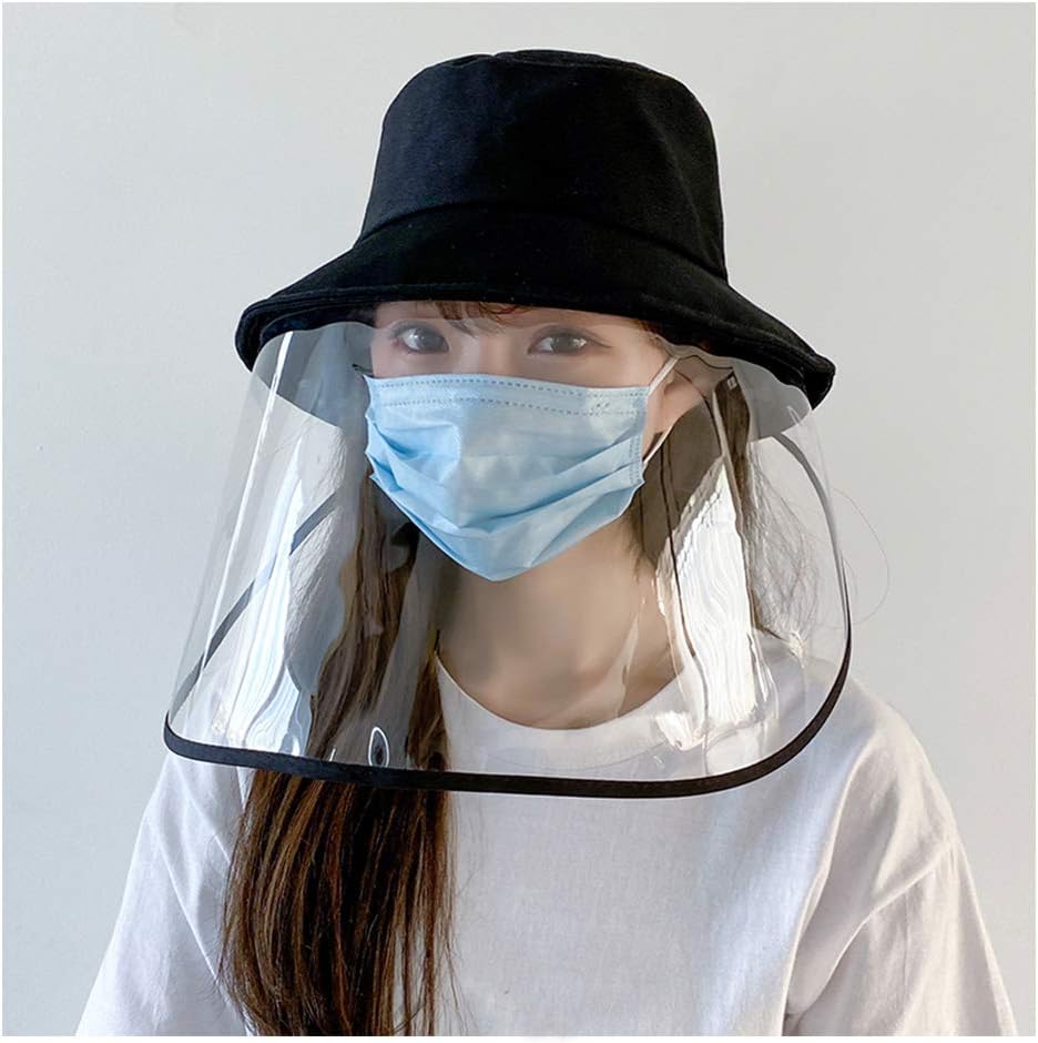 Windproof Dustproof Hat Full Face Cap Removable Face Shield, Adult Kids Face Shield Removable for Men and Women