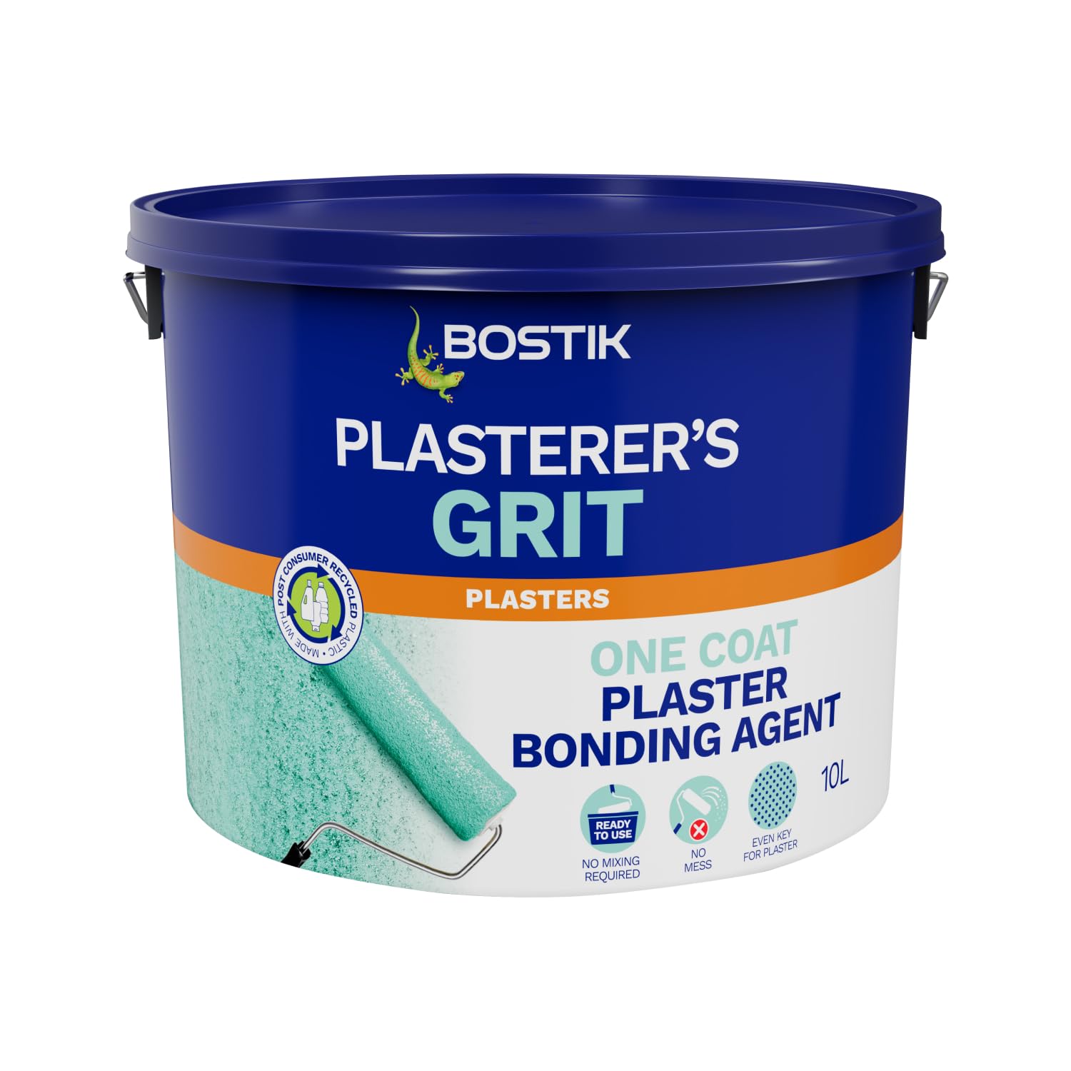 Bostik Plasterer’s Grit, Plaster Bonding Agent Green - 10l - No Mixing - Suitable For Interior Use - Easy to Apply