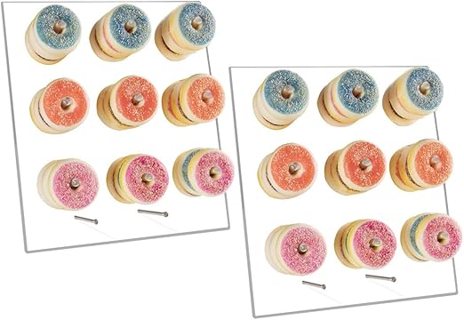 Amazon Com Niubee Acrylic Donut Wall Display With Easel Stand 2