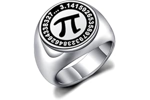 DINLUNED Pi Symbol Ring 3.14 Math Sign Jewelry Mathematical Jewelry Gift for Math Teacher Math Lovers Gifts Birthday Gift for Friends
