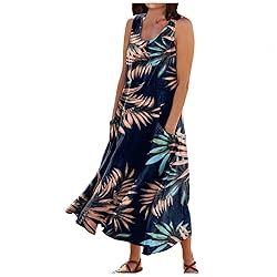 Generic Women's Dresses Floral Print Cotton Linen
