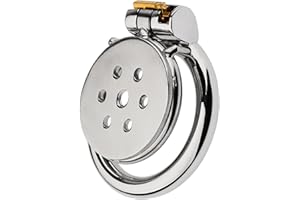 Inverted Chastity Cage SM Sex Toys Steel Stainless Flat Chastity Cage Male Cage Chastity Device Chastity Lock Beginner Cage M