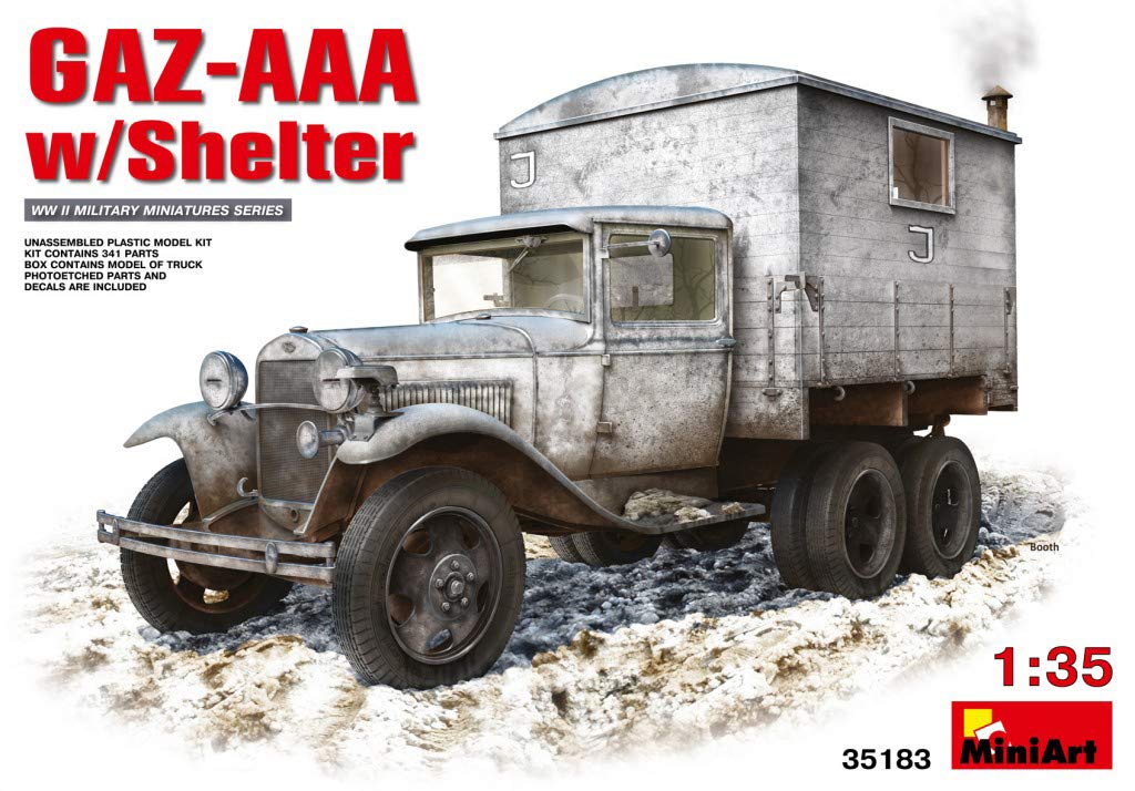 Miniart 1:35 Scale GAZ-AAA With Shelter Plastic Model Kit