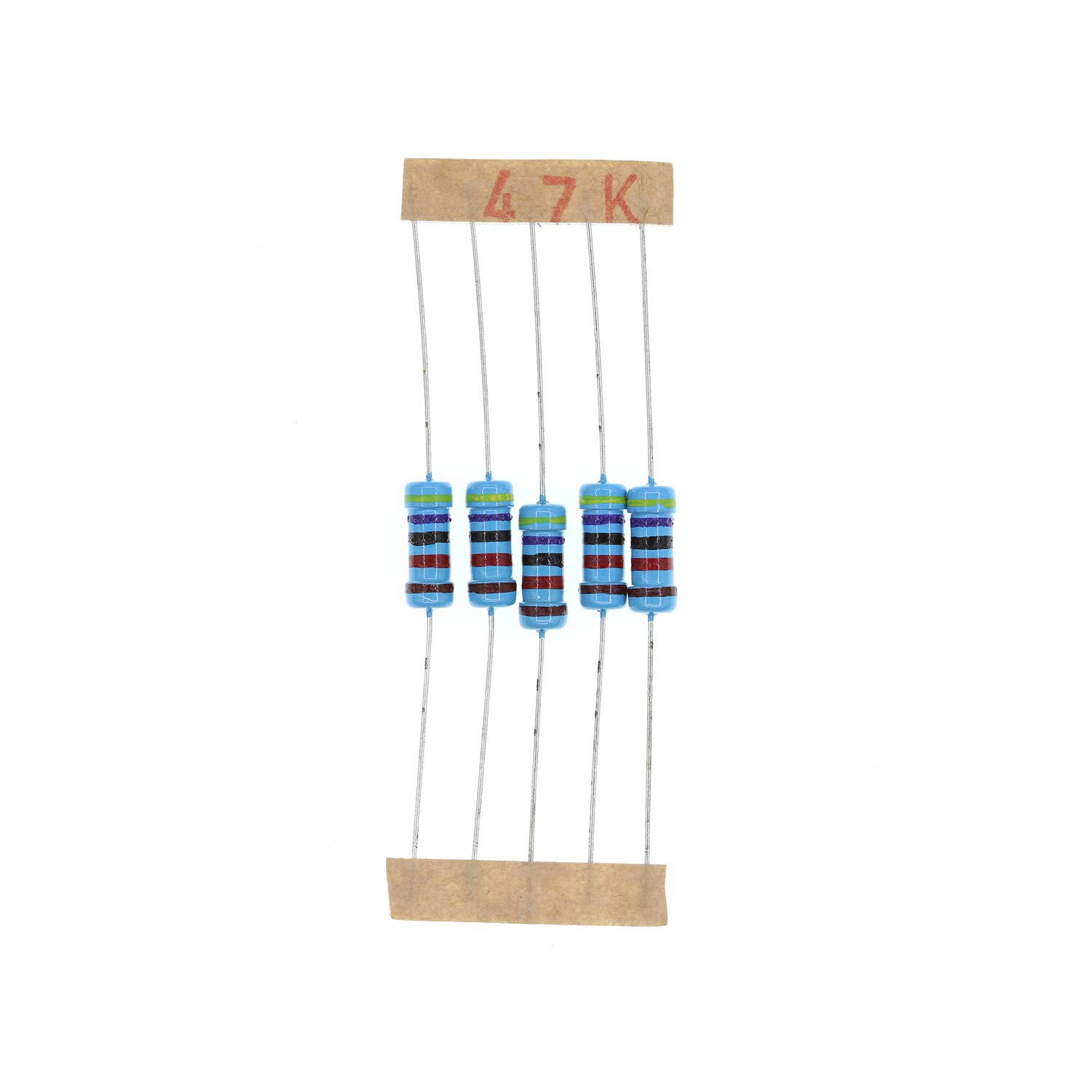 HUABAN 100PCS 1 Watts 1W 47K Ohm 1% Metal Film Resistor