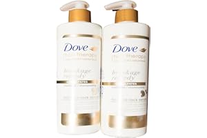 Dove Hair Therapy Shampoo for Breakage, 0% Sulfates, Nutrient-Lock Serum, Bundle of 2, 400 mL Each, Total 800 mL