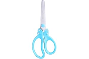 GAIFONGRE Kids Scissors,Child Scissors,Scissors for Kids,Girls Scissors,Safety Craft Scissors Suitable for Students Ages 5-8 8-10,Girls Gift,Especially Cute and Most Favored by Girls Color Powder Blue