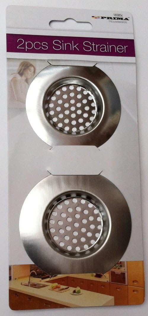 2pc S/S Sink Strainer, Chromed