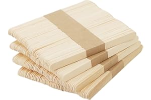 Chuya Wood Craft Sticks Garden Label Wooden Popsicle Ice Cream Sticks for Hand DIY Craft (4.5 inch 200 Pack)