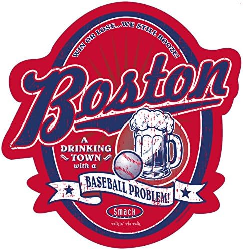 Boston Baseball Fans. Boston Drinking Town. Metal Man Cave Sign