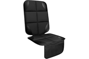 VISIONSYNC Car Seat Protector with Thickest Padding Cushion,Cars Seat Protector for Child Baby,Waterproof Car Seat Covers with Non-Slip Padded Backing Mesh Pockets for Kids Pets Cars Back Seat Protector(1 Pack)