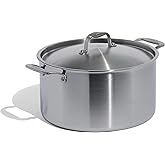 Made In Cookware - 12 Quart Stainless Steel Stock Pot with Lid - 5 Ply Stainless Clad - Professional Cookware - Made in Italy