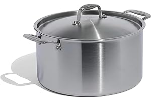 Made In Cookware - 12 Quart Stainless Steel Stock Pot with Lid - 5 Ply Stainless Clad - Professional Cookware - Made in Italy
