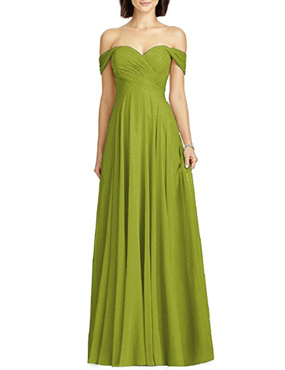 Lily Wedding Womens Chiffon Off Shoulder Prom Bridesmaid Dresses 2018 Long Formal Evening Ball