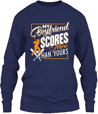Addblack Baseball T Shirt - My Baseball Boyfriend Scores Cool T Shirts