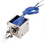 Uxcell 2A Push Pull Type Open Frame Solenoid Electromagnet, 10 mm, 150 g, DC 12V