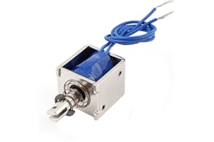 uxcell 2A Push Pull Type Open Frame Solenoid Electromagnet, 10 mm, 20N, DC 12V