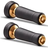 Brass Hose Nozzle, Heavy-Duty Adjustable Garden Twist Hose Nozzle Shut Off Valve, Suitable for Cleaning Car, Watering Flowers, Lawns, Cleaning Ground (2 Pack)
