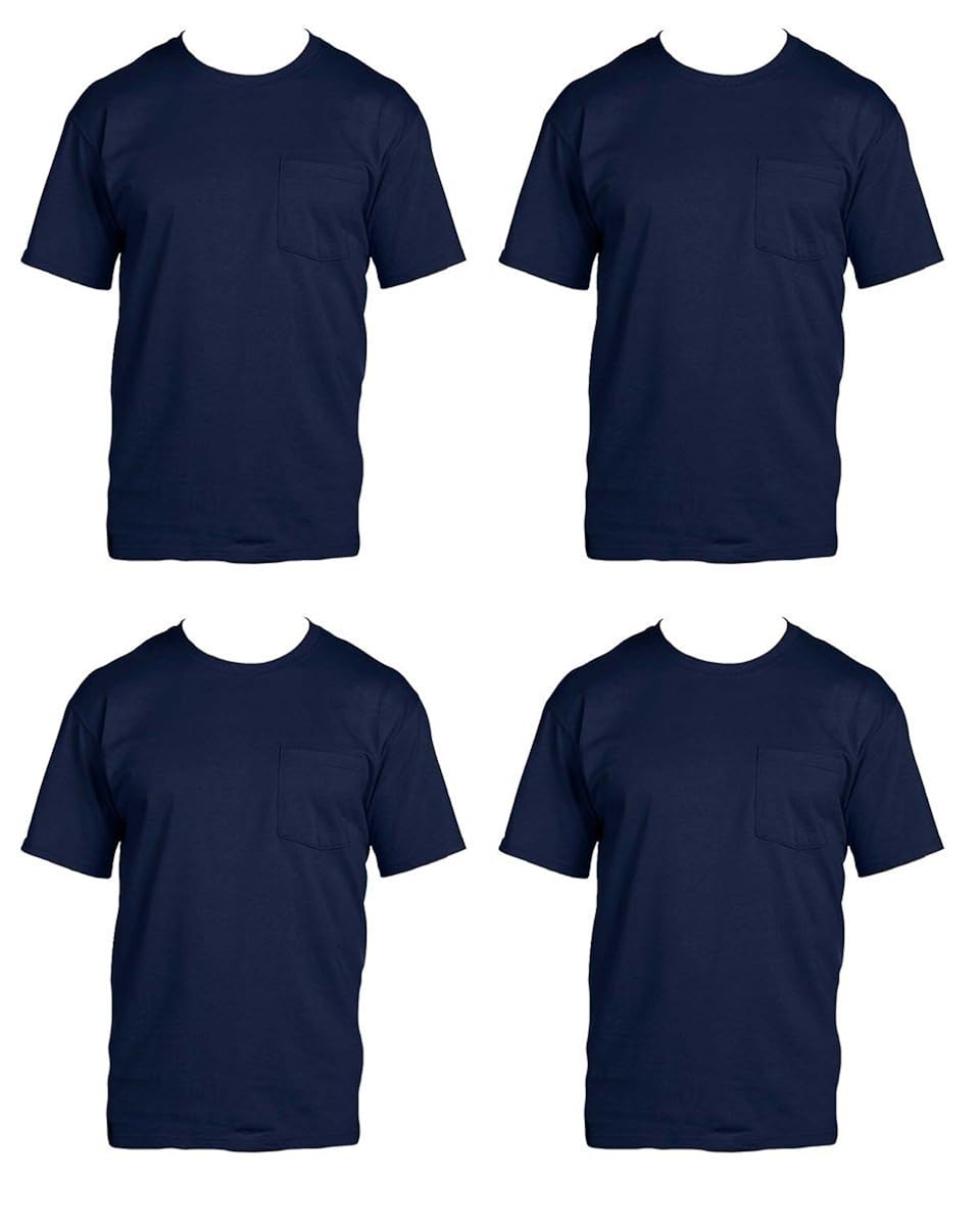 Loom Mens 4-Pack Pocket Crew-Neck 