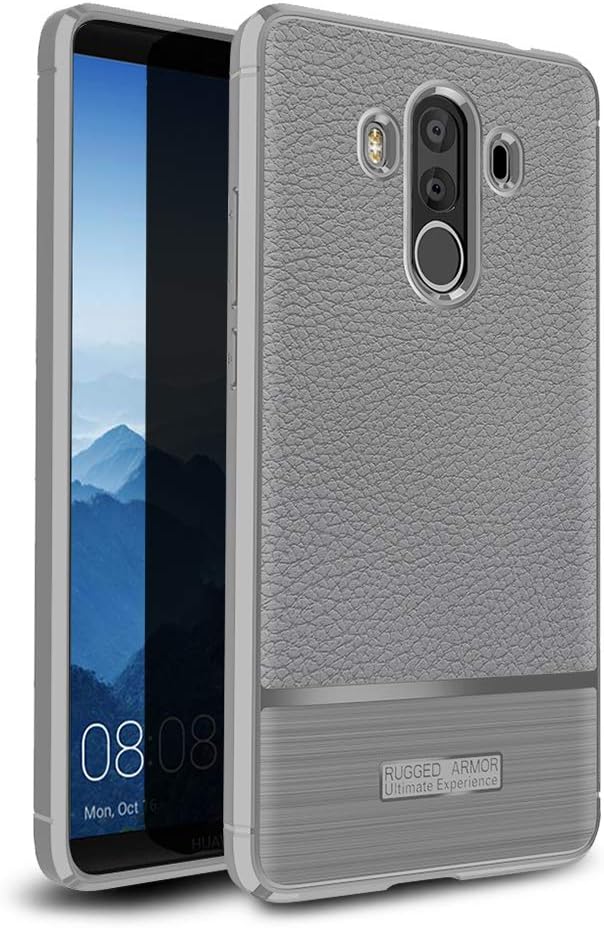 SHENGSD Rugged Armor Huawei Mate 10 pro Case, Soft Flexible TPU Silicone Protective Cover for Huawei Mate 10 pro - Gray