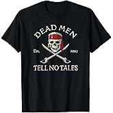 Disney Pirates of The Caribbean Dead Men Tell No Tales T-Shirt Small