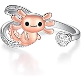Daixiya Axolotl Ring 925 Sterling Silver Axolotl Ring Cute Animal Axolotl Jewelry Gifts for Women