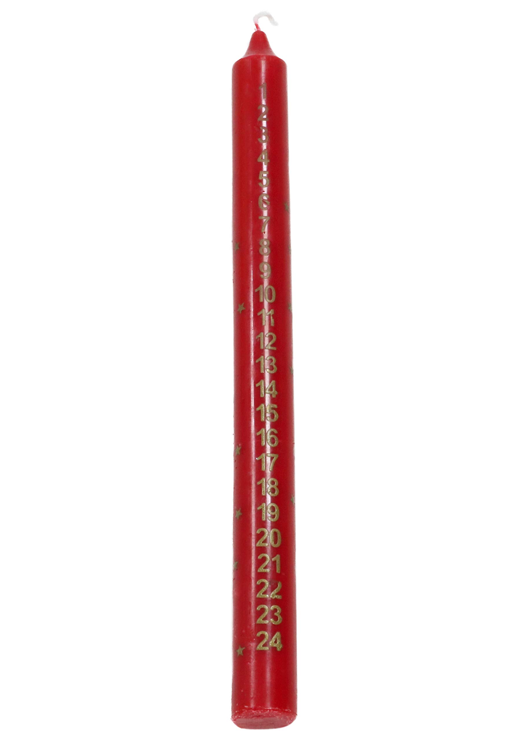 Toyland® Traditional Christmas Advent Candle - Countdown to Christmas - 1 Supplied (RED)
