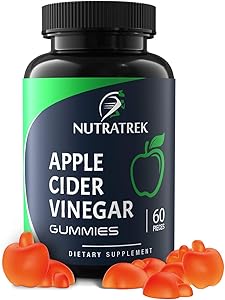 Organic Apple Cider Vinegar Gummies (60ct x 500mg) - Raw Unfiltered ACV with The Mother for Immunity, Detox, Digestion, Cleanse & Weight Loss. Vegan Alternative to ACV Capsules, Tablets & Pills