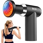 Beyn Hot and Cold Fascia Gun - Detachable Extended Handle Massage Gun,Deep Tissue Massage Gun, Used for Relieving Pain in The Back/Muscles of The Neck/Body, with 6 Massage Heads, LCD Display.