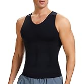 MISS MOLY Mens Body Shaper Gynecomastia Compression Shirt Tummy Control Tank Top Shapewear Undershirt Slimming Vest