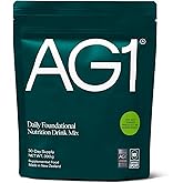AG1 Greens Powder Refill Pouch – 75 Vitamins, Multivitamin & Probiotic | Gut Health Support | Vegan, Keto, Gluten Free | Athletic Greens Supplement - Pouch Only, Classic Formula
