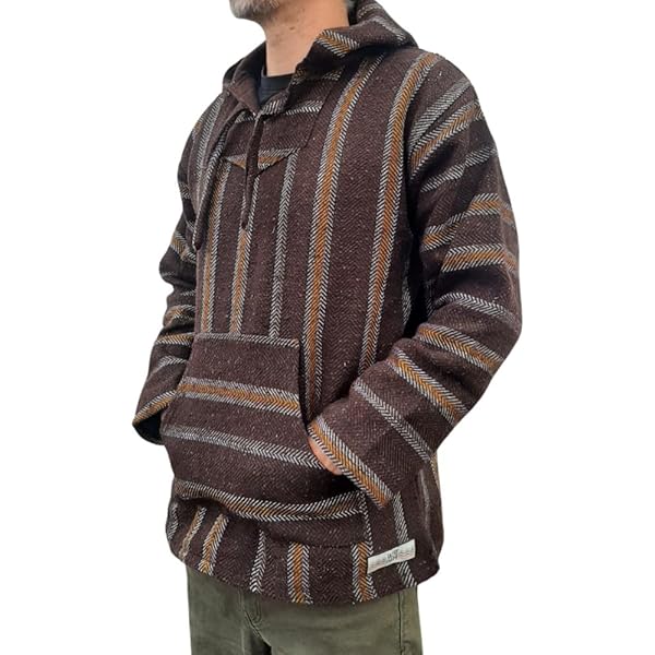 Amazon.com: Sunshine Joy Woven Baja Style Zip Up Hoodie