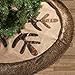Valery Madelyn 48 inch Woodland Burlap Christmas Tree Skirt Decorations with Snowflake and Faux Fur, Themed with Christmas Tree Decor (Not Included)