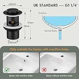 Hapilife Basin Taps Waterfall Black Matte Mono 1 Hole with Slotted Waste view 6
