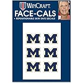 NCAA Michigan Wolverines Face Tattoos, Team Colors, One Size