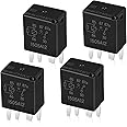 G8V-RH-1C7T-R-DC12 Power Relay Multi Purpose Relay Fuel Pump Relay Black Automotive Relay Automotive Replacement Electrical System Relays Electromechanical Relays, 5 Pin (4 Pieces)