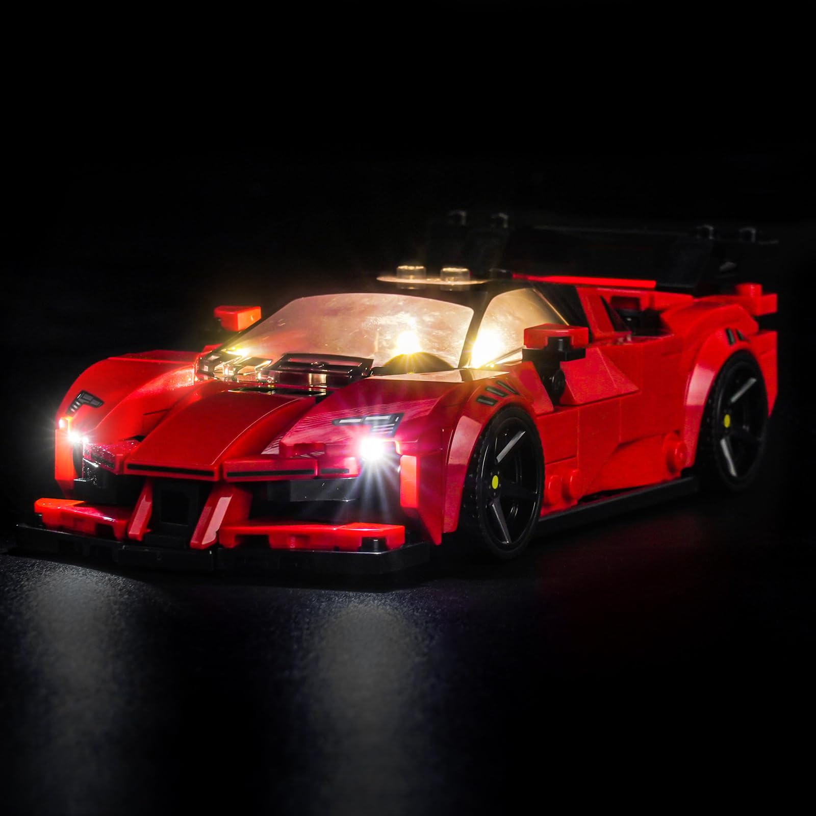 Light Kit Compatible with Lego 77254 Ferrari SF90 XX Stradale Sports Car (No Model), Decoration Lighting Set Compatible with Lego Ferrari SF90 XX Stradale Sports Car Building Blocks Model