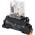 Baomain Gereral Purpose Relay MY2N-GS DC 24V Coil LED Indicator 8 pin Terminal with DIN Rail PYF8A Socket Base