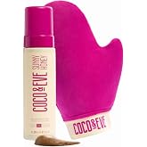 Coco &amp; Eve Self Tanner Mousse Kit - Bronzing Foam, Tanning Mitt - Medium | Sunless Self Tan for Body &amp; Face, Natural Looking Glow for Women &amp; Men, Bronzes Skin, Streak Free, Mess Free Applicator