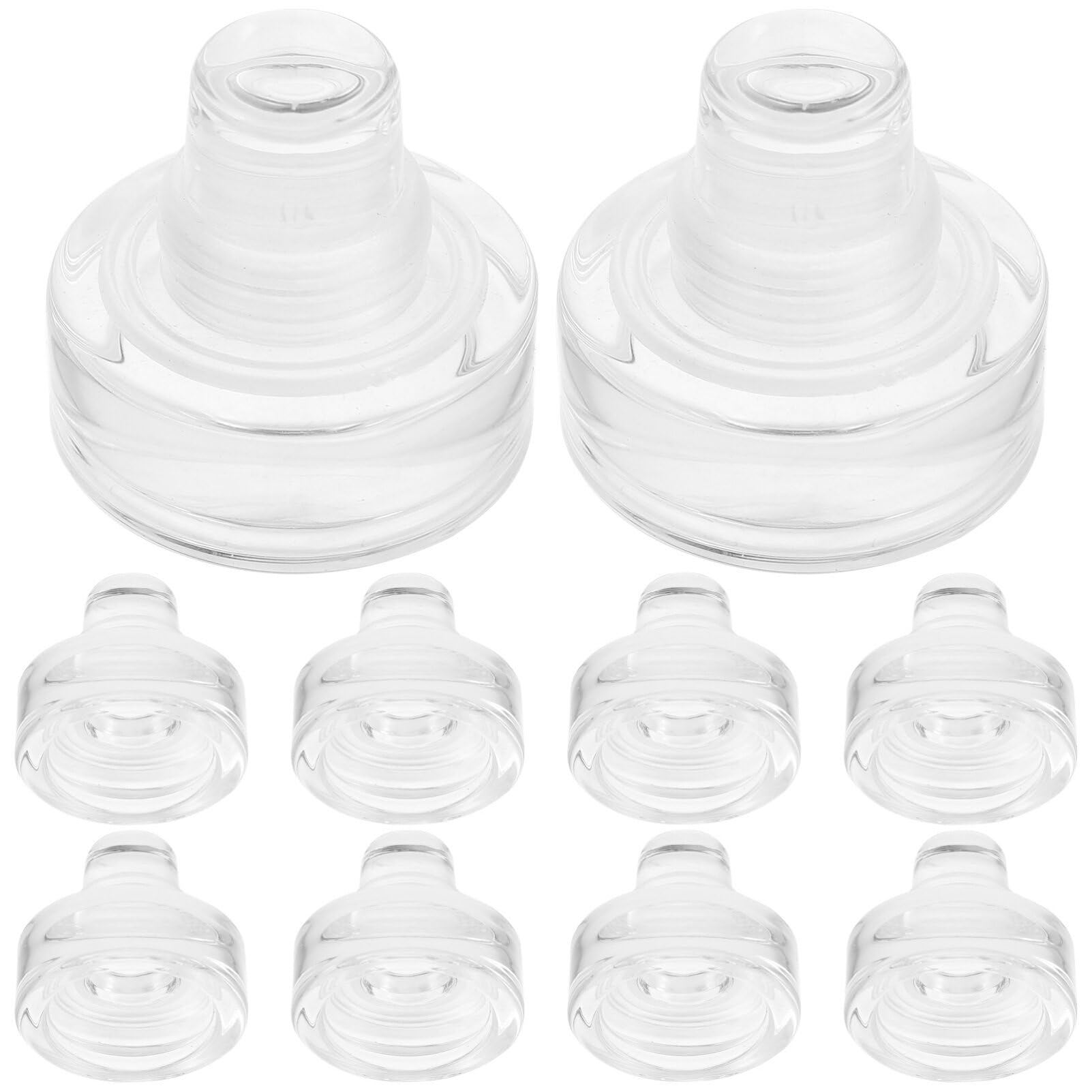 BESTonZON 10pcs T-Shaped Glass Wine Bottle Stoppers, Reusable Silicone Seal, Fits 18.5mm Bottles, Dustproof and -, Easy to Use