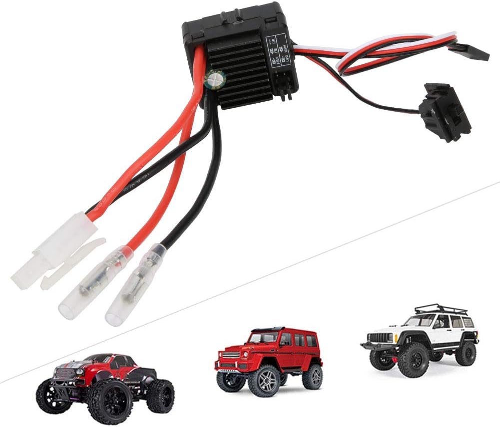 VGEBY Electronic Speed Controller 2‑3S 60A with BEC 5V/2A Waterproof Brush ESC Electric Speed Controller for 1/10 RC Car