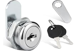 GNELLKOOR Truck Tool Box Locks, 5/8" Cylinder Key Alike Cam Lock Replacement Kit for Mounting in Trucks, Trailer, Rv Boxes, Mailboxes or Cabinets and Drawers, Fits on 0.39" (10mm) Max Door Thickness