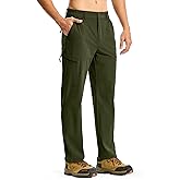 BGOWATU Men's Lightweight Hiking Travel Pants Quick Dry Water Resistant Athletic Joggers Zipper Pockets Cargo Workout Casual