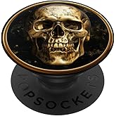 Skull Gold PopSockets Adhesive PopGrip