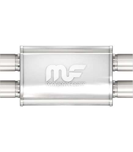 Magnaflow 14832 Street Series Oval Muffler With Tip – Polished Stainless Steel, Universal Fit, 5x8 Inch Body